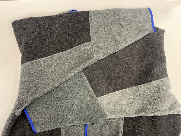 パタゴニア PATAGONIA ReCrafted Worn Wear フリースカーディガン 日本未発売 パッチワーク USA製 16000FA19 XXL カーディガン グレー 101MT-4805