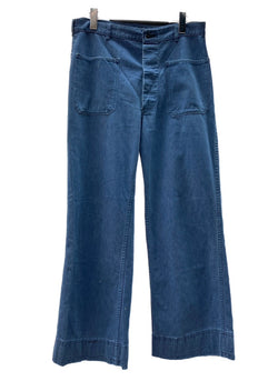 ミリタリー Military 60s 60年代 U.S.NAVY navdungaree セーラーパンツ 海軍 マリン SCOVILL Vintage ヴィンテージ 青 無地 ボトムスその他 ブルー 104MB-191