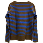 【曜日割引対象外】 キャピタル KAPITAL ボーダー ロンT 長袖カットソー ブラウン Lサイズ 201MT-4127 VB