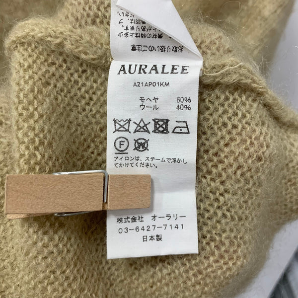 オーラリー AURALEE BRUSHED SUPER KID MOHAIR KNIT P/O A21AP01KM セーター ベージュ 4サイズ 201MT-4541