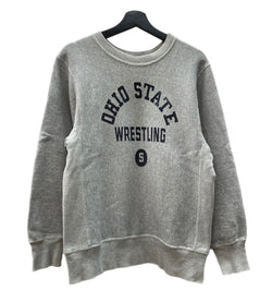 ウエアハウス WAREHOUSE BODIES 染み込み OHIO STATE オハイオ サイドリブ カレッジ 灰色 スウェット プリント グレー 104MT-2244