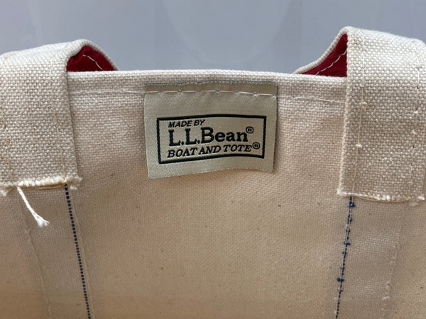エルエルビーン L.L.Bean BOAT AND TOTE BAG ボート アンド トート バッグ キャンバス かばん 白 赤 バッグ メンズバッグ トートバッグ 刺繍 ホワイト 104B-79