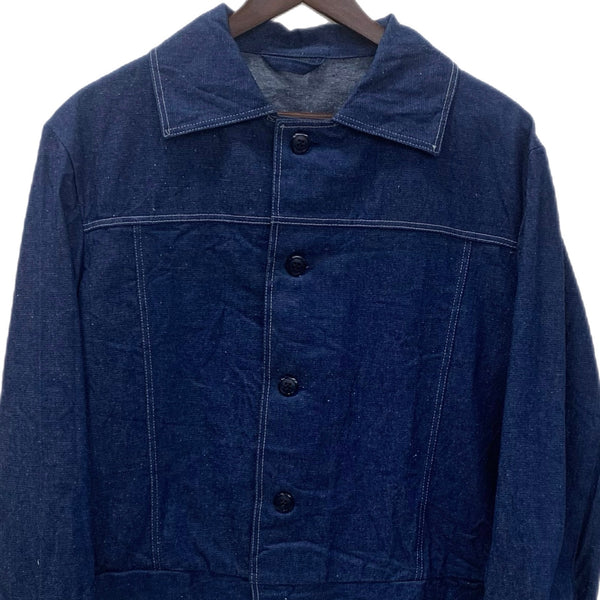 【曜日割引対象外】 ヴィンテージ vintage エストニア製 デニムカバーオール 長袖シャツ ブルー 201MT-3532 VB