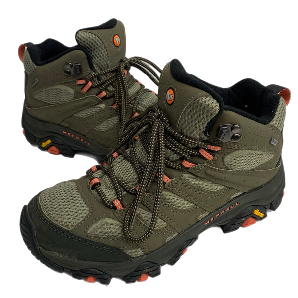 メレル MERRELL モアブ 3 シンセティック ミッド ゴアテックス MOAB 3 SYNTHETIC MID GORE-TEX J500182 レディース靴 スニーカー グリーン 24.5cmサイズ 201-shoes1427