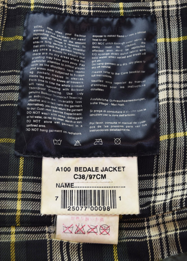 バブアー Barbour  00s BEDALE Made in England 00's ビデイル イングランド製 C38 ジャケット グリーン 103MT-3328