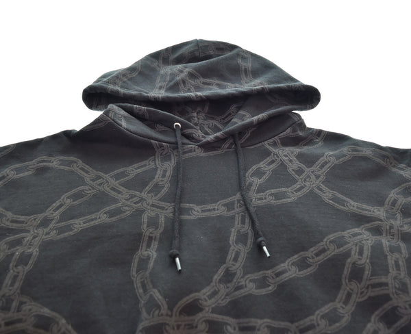エクストララージ X-LARGE ×Crawling Death CHAIN HOODED SWEAT SHIRT チェーン フーディー 101241012020 パーカ ブラック LLサイズ 103MT-3417
