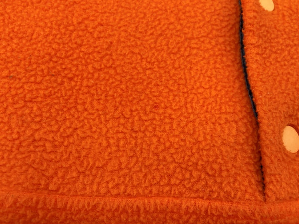 パタゴニア Patagonia 02年製 シンチラ スナップT フリース プルオーバー ハーフボタン リフレクター付 ロゴ刺繡 キッズ規格 ドミニカ共和国製 ORANGE 橙色 STYLE65569 ロゴ オレンジ KIDS XL(14) 104LT-260