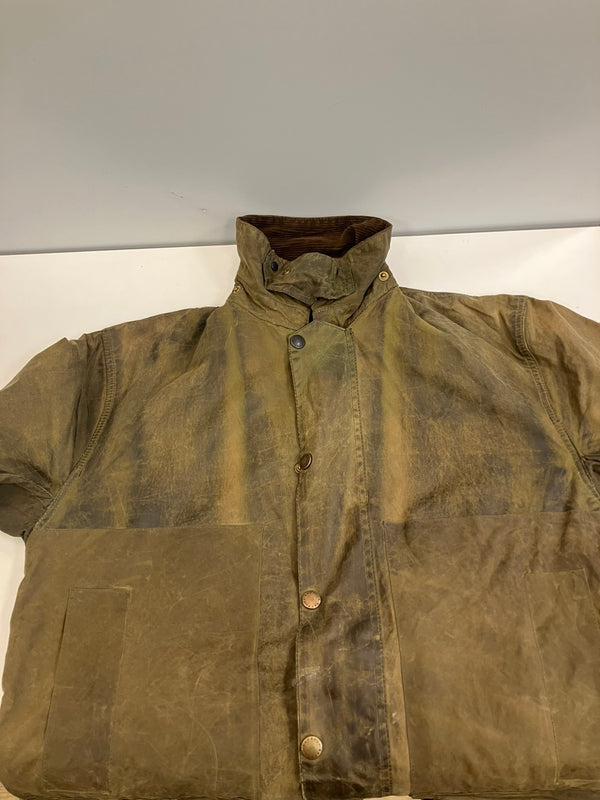 バブアー BARBOUR 90's 90年代 3ワラント NORTHUMBRIA ノーザンブリア ワックス コットン オイルドジャケット ハーフコート VINTAGE ヴィンテージ ジャケット カーキ 101MT-5237