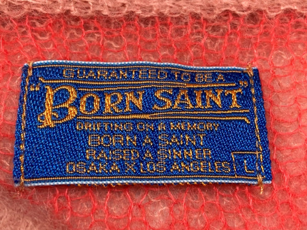 セントマイケル SAINT MICHAEL 22AW CLOWN Knitwear クラウン ニット モヘア ブレンド セーター 桃 SM-A22-0000-073 セーター キャラクター ピンク Lサイズ 104MT-2099