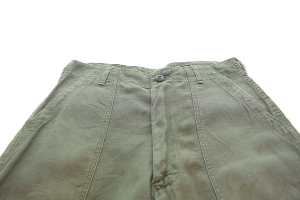 ミリタリー Military 70s USARMY ベイカーパンツ 70's アメリカ軍 GENERALジッパー 8405-082-6611 カーゴパンツ カーキ 32✕31 103MB-543