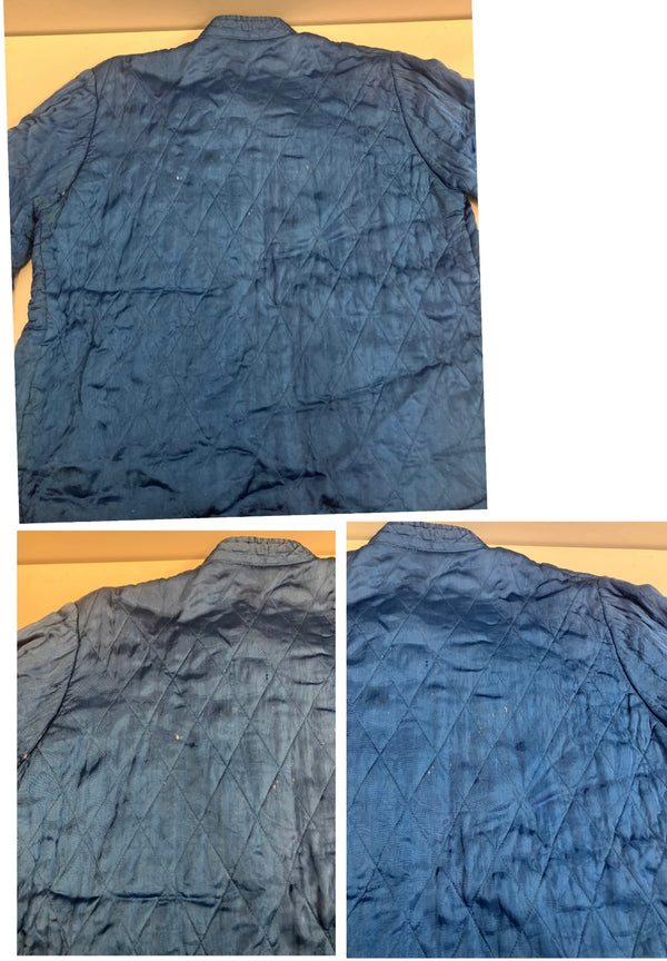 ヴィンテージ vintage 50's 50年代 チャイナジャケット カンフー スリーピング 龍 ドラゴン 刺繍 サテン キルティング ジャケット ブルー 101MT-4801