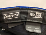 シュプリーム SUPREME 22AW Velour Box Logo New Era ベロア ボックス ロゴ ニューエラ ベースボールキャップ 帽子 青 帽子 メンズ帽子 キャップ 刺繍 ブルー 104H-48