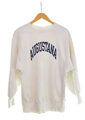 チャンピオン Champion 90s REVERSE WEAVE AUGUSTANA Made in USA 90's 刺繍タグ リバースウィーブ USA製 オーガスターナ スウェット ホワイト Lサイズ 103MT-2397