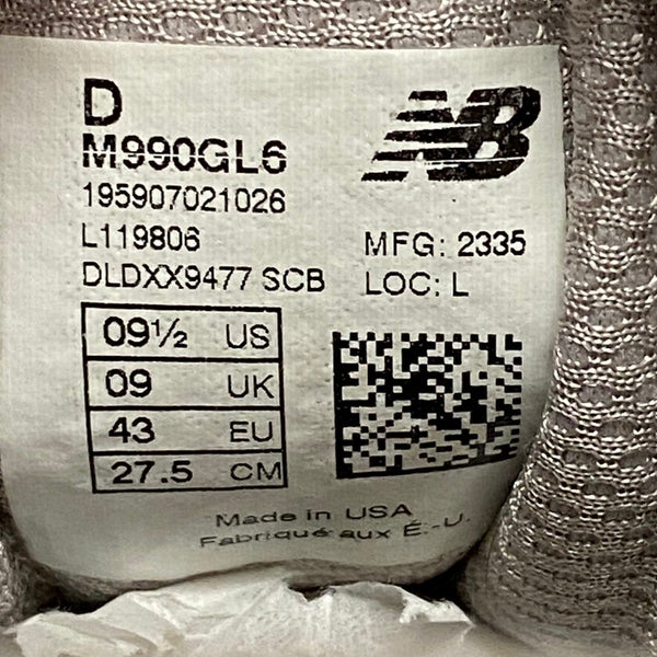 ニューバランス new balance M990GL6 メンズ靴 スニーカー グレー 27.5cmサイズ 201-shoes1320