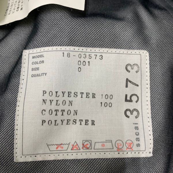 サカイ sacai 18ss テキストプリントスカート 18-03573 スカート ブラック 201LB-97