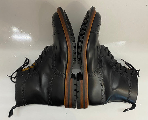 【曜日割引対象外】 トリッカーズ Trickers COUNTRY COLLECTION EATON SEMI BROGUES M7046 メンズ靴 ブーツ カントリー ブラック 9 1/2サイズ 201-shoes1214 VB