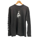 ファッション ヴィクティム FASHION VICTIM 90's 90年代 BETTY PAGE ベティーペイジ ピンナップガール 袖プリント ロンT VINTAGE ヴィンテージ ロンT ブラック Lサイズ 101MT-4460