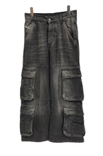 ディーゼル DIESEL D-SIRE-CARGO-S デニムカーゴパンツ 黒 A11871 デニム ブラック サイズ23 101MB-774