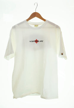 アベイシングエイプ A BATHING APE JAPANESE FAN TEE 半袖Tシャツ 白 Tシャツ ホワイト LLサイズ 103MT-1208