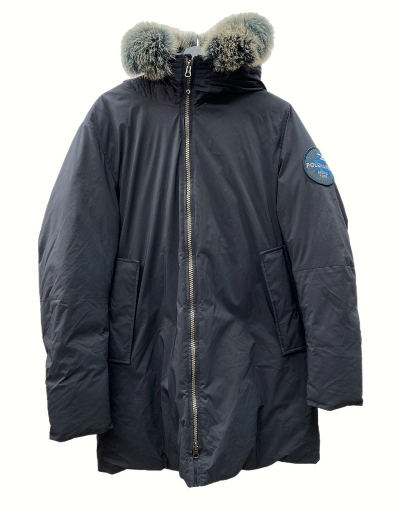 ポールワーズ POLEWARDS MANASLU ARCTIC PARKA マナスル アークティック パーカ アウター ジャケット アウトドア 紺  ジャケット ロゴ ネイビー Mサイズ 104MT-839 | 古着通販のドンドンサガール