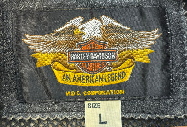 【曜日割引対象外】 ハーレーダビッドソン HARLEYDAVIDSON ダブルライダース 90周年 40086 ジャケット ブラック Lサイズ 201MT-2852 VB