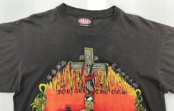 コナート CONART 90s 90年代 GODS MAD ANGELS HIP-HOP BROCKUM USA製 黒 Tシャツ プリント ブラック Lサイズ 104MT-1758