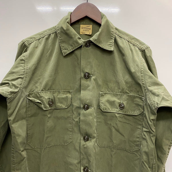 【曜日割引対象外】 ヴィンテージ vintage 60's TROOPER ユーティリティシャツ ポプリン ジャケット カーキ Sサイズ 201MT-4550 VB