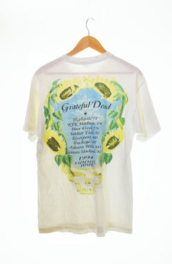 ビンテージアイテム vintage items 1994’s GRATEFUL DEAD music tee sunflower サンフラワー シングルステッチ Tシャツ 白 Tシャツ プリント ホワイト Lサイズ 103MT-483