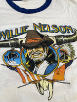 US US古着 80's 80s Wrangler Willie Nelson ラングラー ウィリー・ネルソン リンガー vintage ヴィンテージ - Tシャツ ホワイト フリーサイズ 101MT-3727