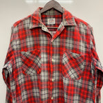 【曜日割引対象外】 ヴィンテージ vintage 60's シアーズ Sears プリントネル 長袖シャツ レッド Mサイズ 201MT-3860 VB