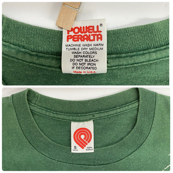【曜日割引対象外】 ヴィンテージ vintage 90's POWELL PERALTA TONY HAWK Tシャツ Tシャツ グリーン Sサイズ 201MT-4505 VB