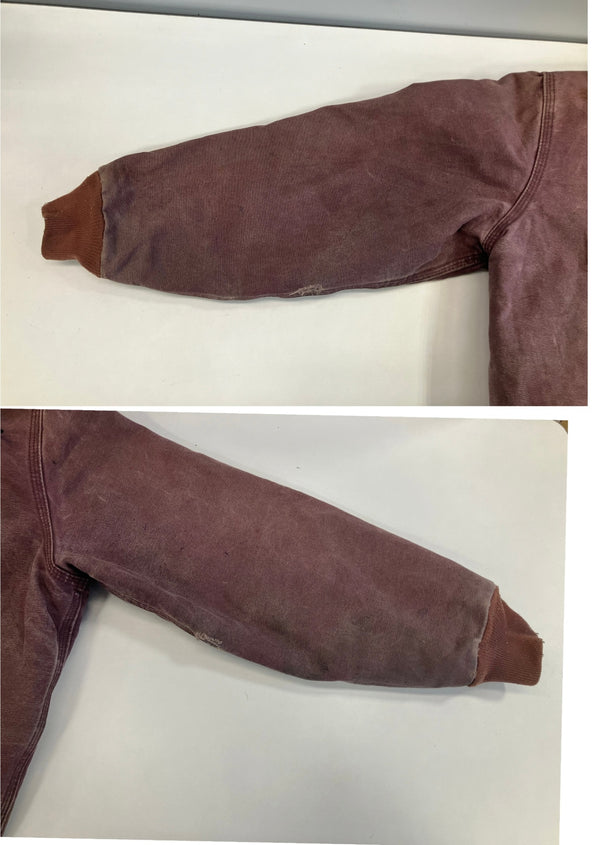 カーハート Carhartt 00's アクティブジャケット アクティブパーカー ワークジャケット ジップアップ ダック地 ダスティープラム VINTAGE ヴィンテージ WJ130 DPM WOMENS L ジャケット パープル 101MT-5327