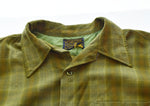 ペンドルトン PENDLETON 60s 60's SIR PENDLETON WOOL SHIRT オンブレチェック柄 オープンカラーウールシャツ 長袖シャツ グリーン LLサイズ 103MT-2423