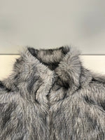 ミリアフィニティ Mili affinity フェイクファー ショート丈 ダブルジップジャケット ファージャケット ジャケット グレー フリーサイズ 101LT-219