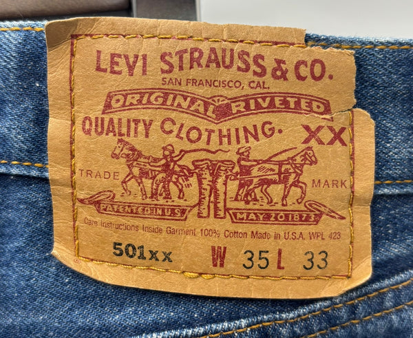 【曜日割引対象外】 リーバイス Levi's 90’s 501XX バレンシア製 デニム ブルー W35サイズ 201MB-752 VB