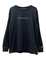 ヨウジヤマモト Yohji Yamamoto × NEW ERA ニュー エラ L/S COTTON T-SHIRT コットン Tシャツ ロンT 100周年記念 ロゴ 長袖 黒 HN-T78-878 サイズ 5 ロンT プリント ブラック 104MT-1599