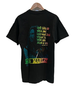 ヴィンテージ vintage BOB MARLEY ボブマーリー バックプリント 黒 US古着 Tシャツ ブラック Mサイズ 101MT-4787