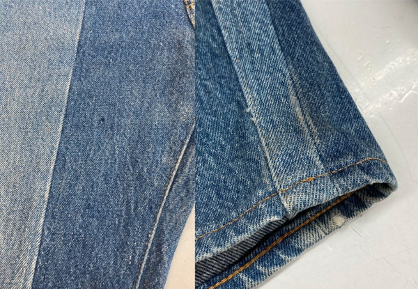 アンユーズド UNUSED 16AW REMAKE PATCHWORK DENIM リメイク パッチワーク デニム 再構築 ジップフライ ズボン パンツ 青 無地 UW0542 デニム ブルー サイズ 2 104MB-141