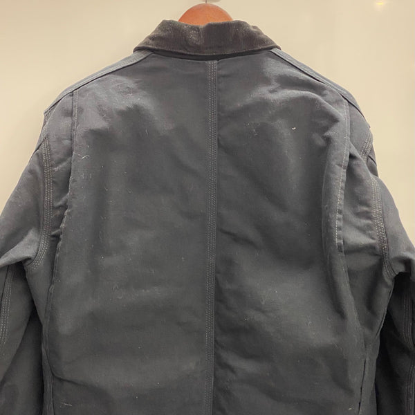 【曜日割引対象外】 カーハート Carhartt トラディショナルコート 企業ロゴ ダック ジャケット ブラック Sサイズ 201MT-4607 VB