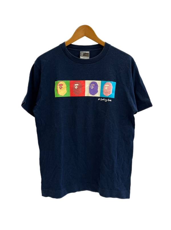 ア ベイシング エイプ A BATHING APE 90s 90's 00s 初期 Andy Warhol Parody Design Tee パロディTシャツ エイプ ベイプ 裏原 ヴィンテージ 紺 Tシャツ ネイビー Mサイズ 101MT-5251