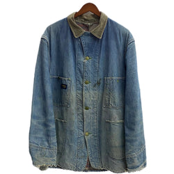 オシュコシュビゴッシュ OSHKOSH B'GOSH ~50's デニムカバーオール 襟コーデュロイ ジャケット ブルー 201MT-3577 VB