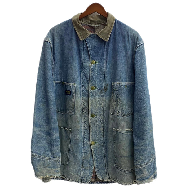 オシュコシュビゴッシュ OSHKOSH B'GOSH ~50's デニムカバーオール 襟コーデュロイ ジャケット ブルー 201MT-3577 VB