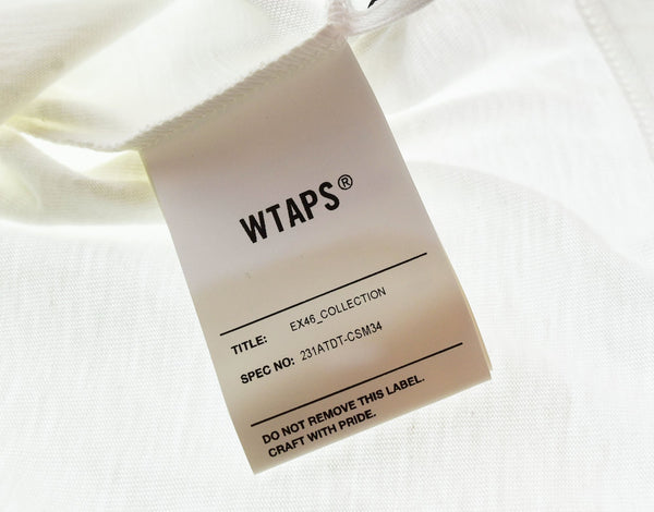ダブルタップス WTAPS 23SS デザイン ショートスリーブ Tシャツ 231ATDT-CSM34 2 Tシャツ ホワイト 103MT-2972