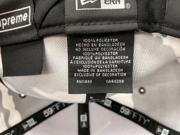 シュプリーム SUPREME 24SS × Futura フューチュラ New Era Snow Camo ニュー エラ スノー カモ ベースボール キャップ 帽子 灰 帽子 メンズ帽子 キャップ 刺繍 マルチカラー 104H-69