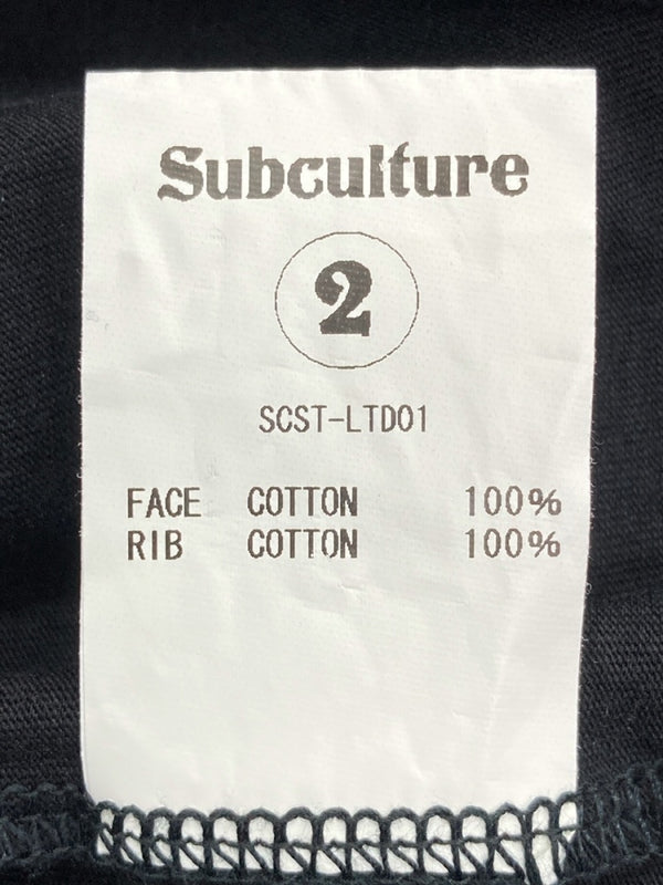 サブカルチャー Subculture SS PRINT TEE プリント Tシャツ スカル スネーク 黒 SCST-LTD01 2 Tシャツ プリント ブラック 104MT-215