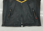 ショット SCHOTT LEATHER JACKET レザー ジャケット CLASSIC RACER シングルライダース バイカー 星 USA製 黄 黒 3181012 ジャケット ロゴ ブラック Lサイズ 104MT-905