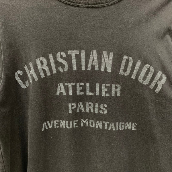 ディオール・オム DIOR HOMME 20AW HOMME ATELIER L/S TEE ロンT ブラック Lサイズ 201MT-4669