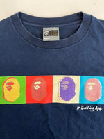 ア ベイシング エイプ A BATHING APE 90s 90's 00s 初期 Andy Warhol Parody Design Tee パロディTシャツ エイプ ベイプ 裏原 ヴィンテージ 紺 Tシャツ ネイビー Mサイズ 101MT-5251