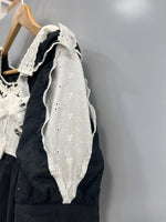 アンジェリックプリティ Angelic Pretty ロリイタ 黒 白 アイレットレース スカラップレース フリル リボン 0-030142-008 ワンピース ブラック 101LT-143