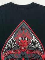 US US古着 90s 00s WEST COAST CHOPPERS T-Shirt ウエスト コースト チョッパーズ Tシャツ デビル 半袖 黒 Tシャツ ロゴ ブラック Mサイズ 104MT-2345